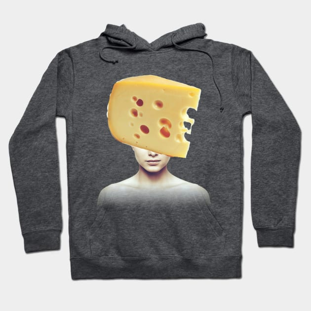 Swiss cheese head portrait Hoodie by reesea